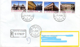 1993 -  Sassone 950 - 953 - 955 - 957 - Storia Postale