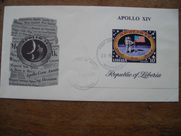 APOLLO 14 LIBERIA 1971 Bloc Souvenir épreuve De Luxe Sur FDC, RARE - Africa