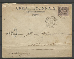 ALEXANDRIE Type Sage CACHET LEXANDRIE N° 97 Sur Enveloppe - Lettres & Documents