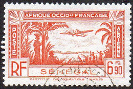 Sénégal Obl. N° PA 17 - Avion Survolant L'Afrique - Aéreo