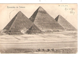 2033PR/ Egypt PC Pyramides De Sahara 'red Sea Writing' 1903 C. Marseille A Yokohama > Belgium - Pyramiden