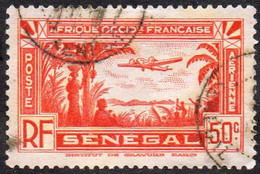 Sénégal Obl. N° PA  2 - Avion En Vol. Le 50c Rouge - Poste Aérienne