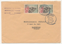 DAHOMEY - Env. Depuis Cotonou (Dahomey) 23/4/1971 Affr 2X20F - Benin – Dahomey (1960-...)