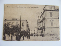 TRANI VIA MARIO PAGANO DALLA PIAZZA VITT. EMANUELE  VIAGGIATA  COME DA FOTO  IMMAGINE OPACA FORMATO PICCOLO - Trani