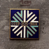 Badge Pin ZN011678 - Winter Olympics Grenoble France 1968 Soviet Union CCCP SSSR USSR National Committee NOC - Jeux Olympiques