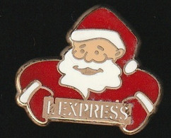74188-Pin's.l'express.magazine.journal.Presse.Père Noel. - Noël