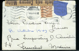 1943 ENVELOPE WITH LETTER CENSURA CENSURADO STAMP TIMBRÉ FUNCHAL MADEIRA PORTUGAL - Funchal