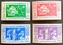 NOUVELLES-HÉBRIDES / YT 167 - 170 / BATEAU - VOILIER - MASQUE - TOTEM - DRAPEAU / NEUFS ** / MNH - Nuevos