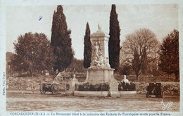 Forcalquier - Place - Le Monument élevé à La Mémoire Des Enfants De La Commune Morts Pour La France - Forcalquier