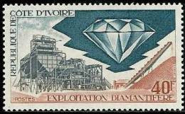 COTE D'IVOIRE Minéraux, Diamant,  Yvert N°342 ** MNH, Neuf Sans Charnière - Minerals