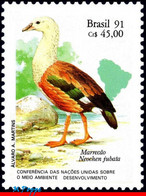Ref. BR-2315 BRAZIL 1991 BIRDS, UN CONFERENCE ON, DEVELOPMENT, DUCK, MI# 2414, MNH 1V Sc# 2315 - Nuevos