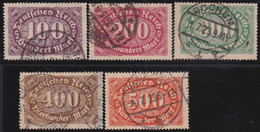Deutsches Reich   .    Michel      .   219/223    .      O      .     Gestempelt - Used Stamps