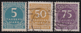 Deutsches Reich   .    Michel      .   274/276     .      O   (274: **)     .     Gestempelt - Used Stamps