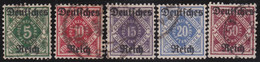 Deutsches Reich   .    Michel      .   Dienst  52/56     .      O        .     Gestempelt - Dienstzegels