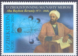 2020. Uzbekistan, Astronomy, Al-Biruni,Iranian Polymath, 1v, Mint/** - Usbekistan