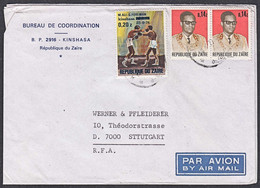Ca0555 ZAIRE 1977, Mobutu & Boxing Stamps On Kinshasa Cover To Germany - Usati