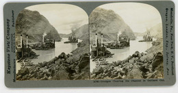 Panama Canal ~ DREDGES CLEARING CHANNEL IN GAILLARD CUT ~ Stereoview 21785 Kpa41 - Stereo-Photographie