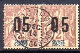 Grande Comore: Yvert N° 20Aa; Chiffres Espacés Se Tenant - Used Stamps