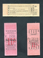 Lot De 3 Tickets De Bus - Région De Port Glasgow / Ecosse "Transports Davis Mac Brayne Ltd" Ticket Bus - Wereld