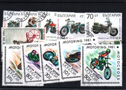 7619 LOT DE 15  TIMBRES   MOTOS MOTOCYCLETTE     Divers - Moto