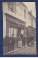 CPA à Identifier Carte Photo Commerce Shop Café Bourrellerie Voir Dos - A Identifier