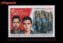 CUBA MINT. 2021-18 60 ANIVERSARIO DE LA CAMPAÑA DE ALFABETIZACIÓN - Ungebraucht