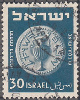 ISRAEL     SCOTT NO 42    USED   YEAR  1950 - Gebruikt (zonder Tabs)