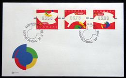 Denmark  1998    ATM Franking Labels  Minr.5-7     FDC ( Lot 2200 ) - Automaatzegels [ATM]