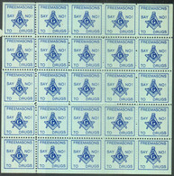 Freemasonry / Masonic Lodge Seal SAY NO To DRUGS Mini Sheet MNH - Freemasonry