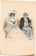 MILLIERE  1904 - Carte Pionnière - MONSIEUR TRES INTERESSE PAR LA DAME - Edit. M.M. VIENNE Nr 215 - Milliere