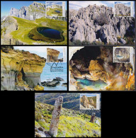 Greece 2022 Geoparks Of Greece Complete Set On Maxi Cards - Maximum Cards & Covers