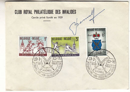 Escrime - Belgique - Lettre De 1963 - Oblit Gent - Avec Signature Du Dessinateur Bonnevalle - Covers & Documents
