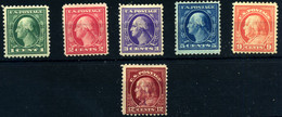 Estados Unidos Nº 199/201, 203, 207, 210 */(*) Año 1916/19 - Unused Stamps