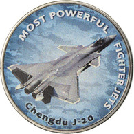 Monnaie, Zimbabwe, Shilling, 2019, Fighter Jet - Chengdu, SPL, Nickel Plated - Simbabwe