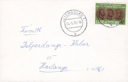 Luxembourg LUXEMBOURG (1.) 1976 'Petite' Cover Brief Lettre HARLANGE Erklärung Von Robert Schuman Timbre - Storia Postale