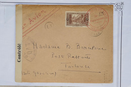 AW6 ALGERIE LETTRE CENSUREE 1937 ORAN  POUR TOULOUSE  FRANCE    +SURCHARGE +AFFRANCH. PLAISANT. - Briefe U. Dokumente