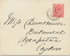 GB „RHAYADER“ CDS Double Circle (26mm) On VF Cover Via „COLOMBO“ Double Circle (26mm, POSTMARK-ERROR: INVERTED DATE - Brieven En Documenten