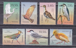Romania 2021 Birds - Delta Of Moldova Stamps 7v MNH - Unused Stamps