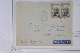 AW6  MADAGASCAR  BELLE  LETTRE  1955 PETIT BUREAU  POUR CAMBO  FRANCE + +AFFRANCH. PLAISANT. - Storia Postale