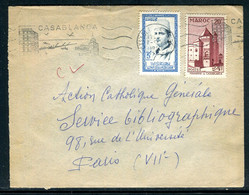 Maroc - Enveloppe De Casablanca Pour Paris En 1957 - J 92 - Morocco (1956-...)