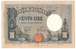 100 LIRE BARBETTI GRANDE B AZZURRO TESTINA FASCIO 16/05/1932 BB/SPL - Regno D'Italia – Autres