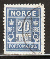 Norway 1889 Single 20 Ore Postage Due Stamp From The Set In Fine Used - Usati