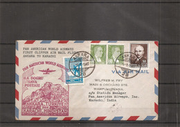 Turquie ( Premier Vol Clipper Ankara Vers Karachi En 1947 à Voir) - Lettres & Documents