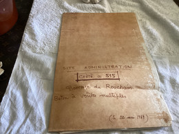 Ville Roanne Service Des Eaux Barrage De Rouchain  1969 Site Administratif Béton à Voûtes  Multiplié - Arbeitsbeschaffung