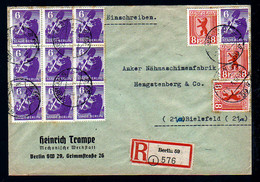 Bären-Ausgabe Auf Einschreibbrief Ab Berlin 59 Nach Bielefeld - Zona Soviética