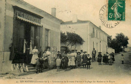 Les Mathes * Commerce Magasin Vve G. BOURCIER Cartes Postales , Intersection De La Route D'arvers à La Plage - Les Mathes
