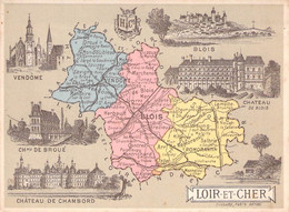 DEPARTEMENT DU LOIR ET CHER  - LIBRAIRIE HACHETTE LITHOGRAPHIE BOGMARD - 11x8.5cm - Altri & Non Classificati