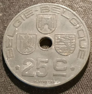 BELGIQUE - BELGIUM - 25 CENTIMES 1943 - Léopold III - Type Jespers ( Belgie - Belgique ) - KM 132 - 25 Cents