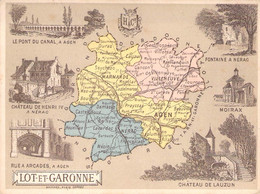 DEPARTEMENT DU LOT ET GARONNE - LIBRAIRIE HACHETTE LITHOGRAPHIE BOGMARD - 11x8.5cm - Sonstige & Ohne Zuordnung