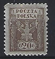 Poland 1919  Provisional Government  20h (**) MNH  Mi.81 - Nuevos